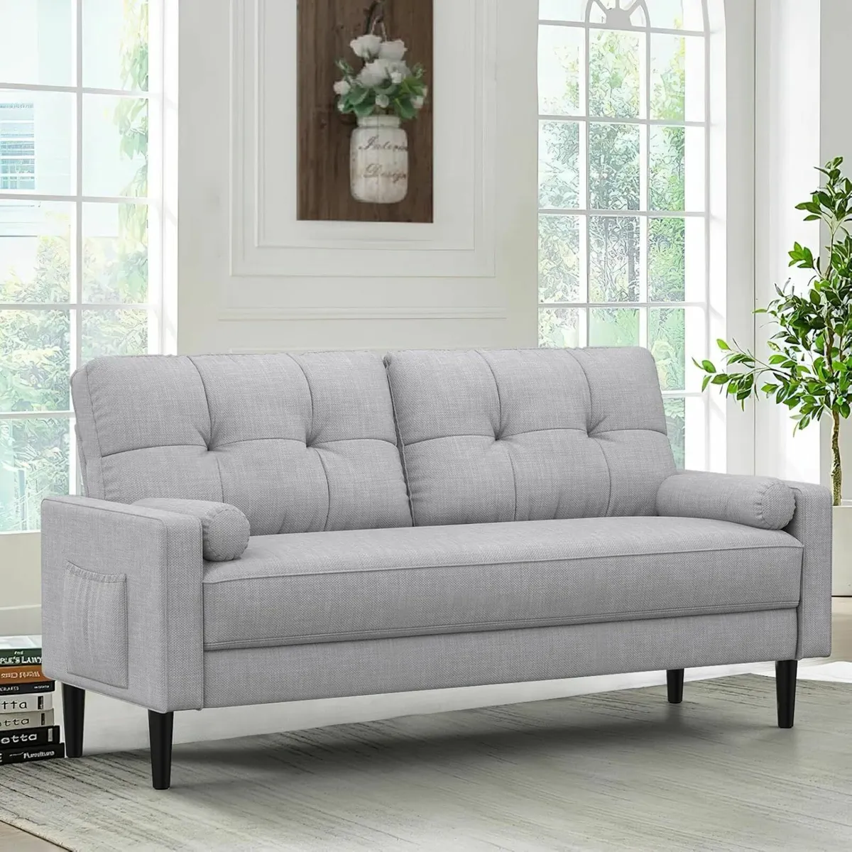 2 Seater Sofa, Modern Couch Home Office - Image 1