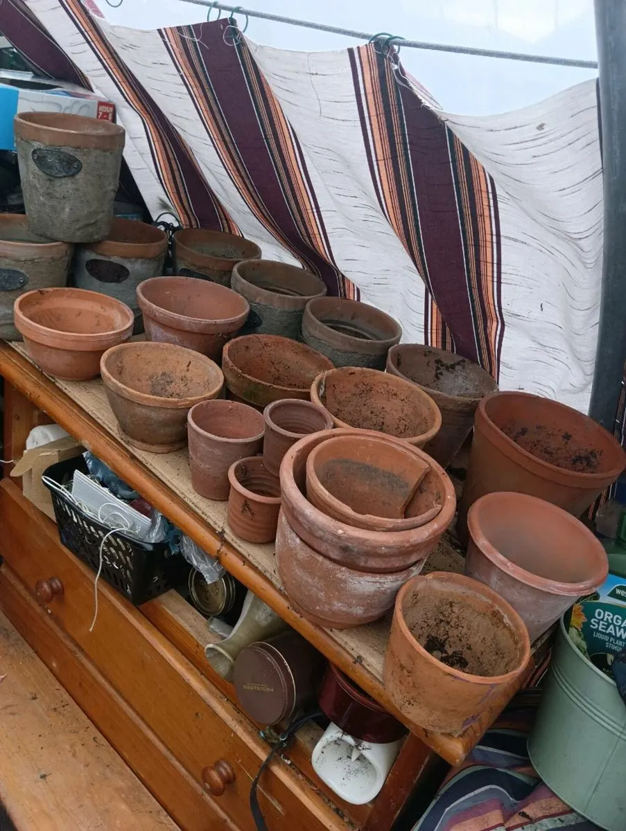 Selection of terracotta pots various sizes,25 - Image 1