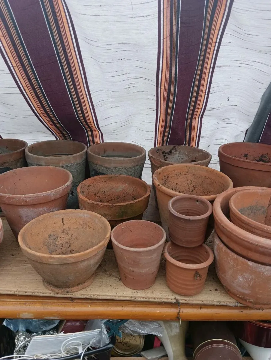 Selection of terracotta pots various sizes,25 - Image 2