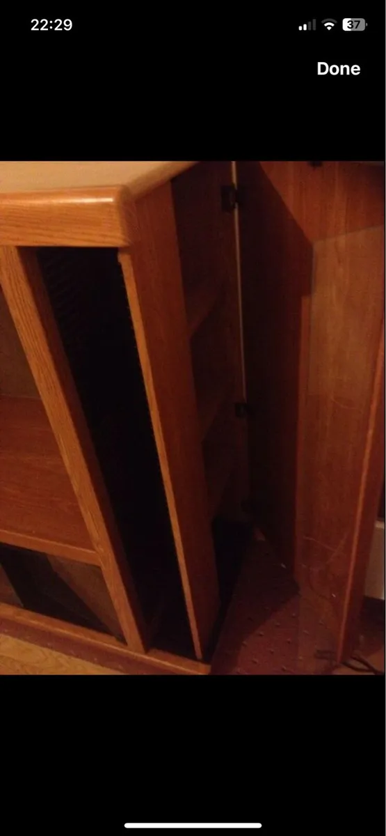 American Oak TV and DVD Storage Unit - Image 2