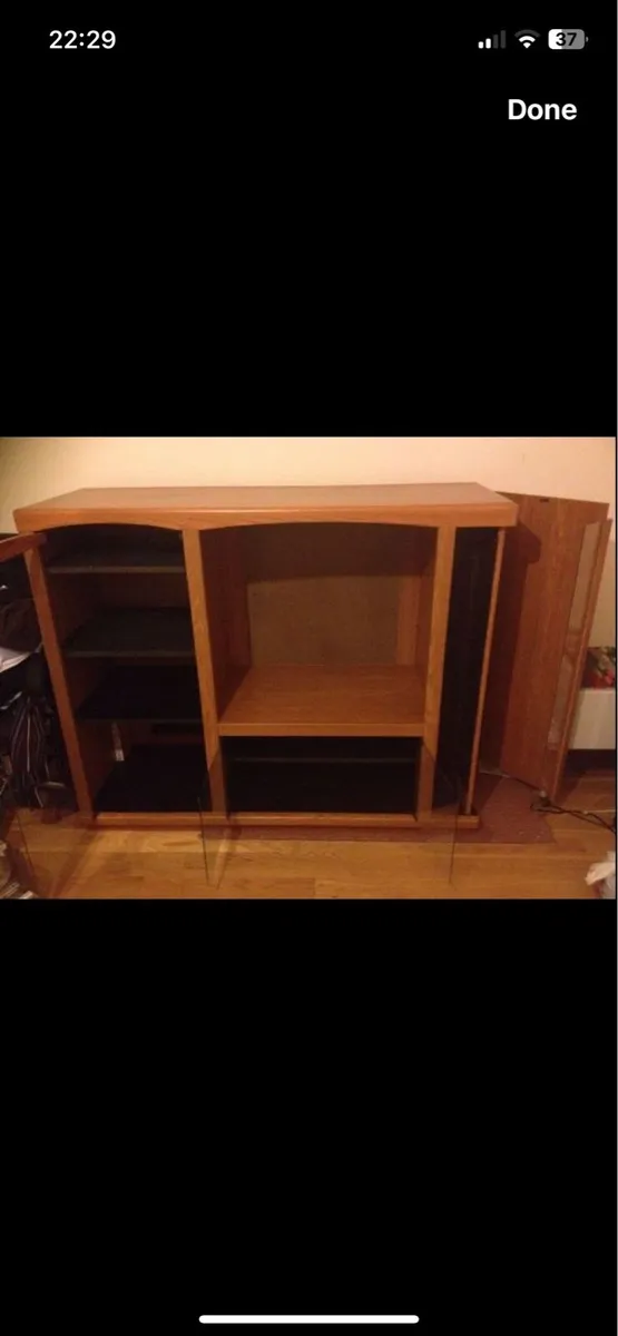 American Oak TV and DVD Storage Unit - Image 2