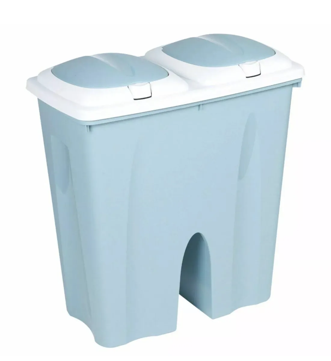 Kitchen 50L Litre Duo Recycle Bin 2 Compartments - Image 3