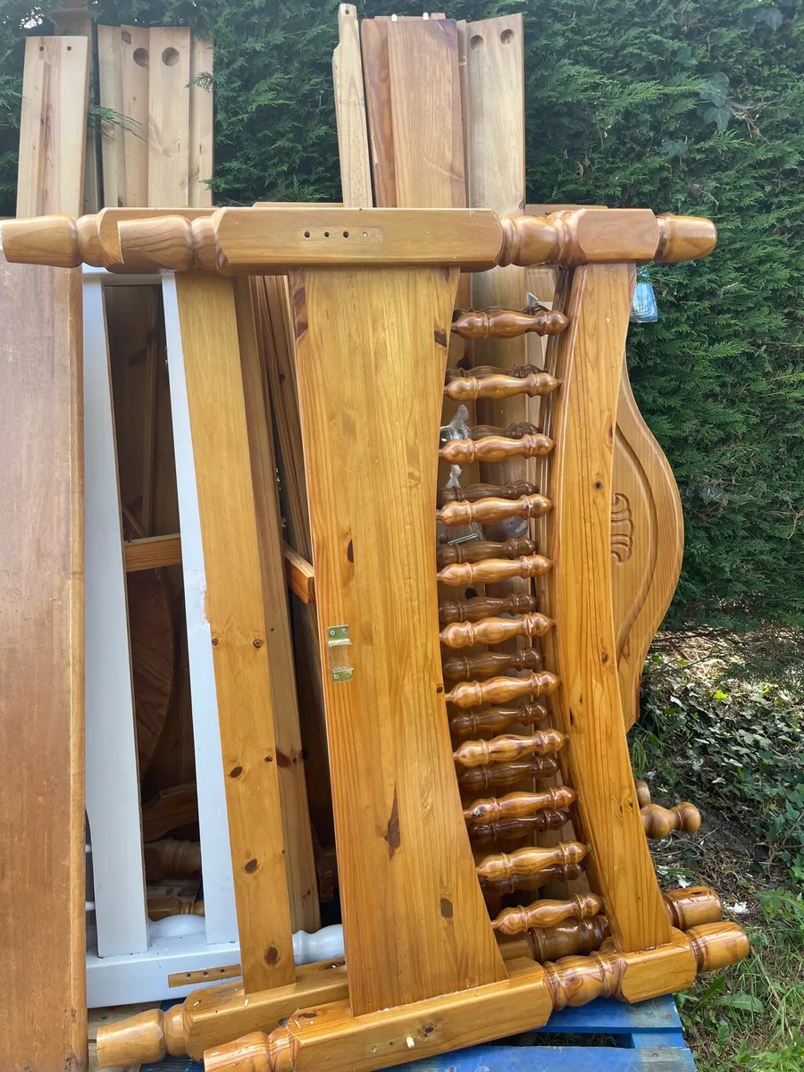 Solid bed frame