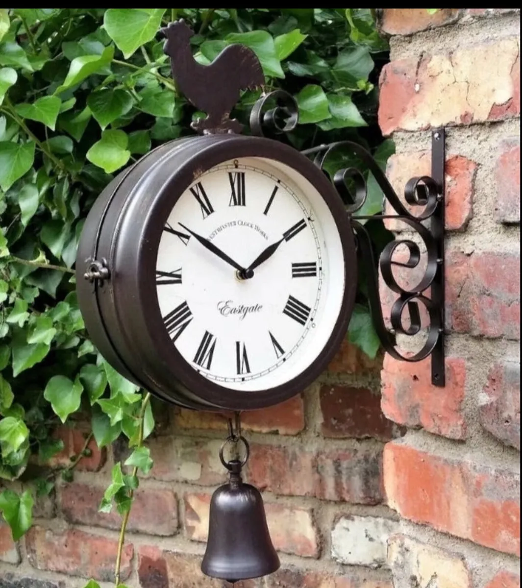NEW Double Sided Outdoor Garden Clock - Image 1