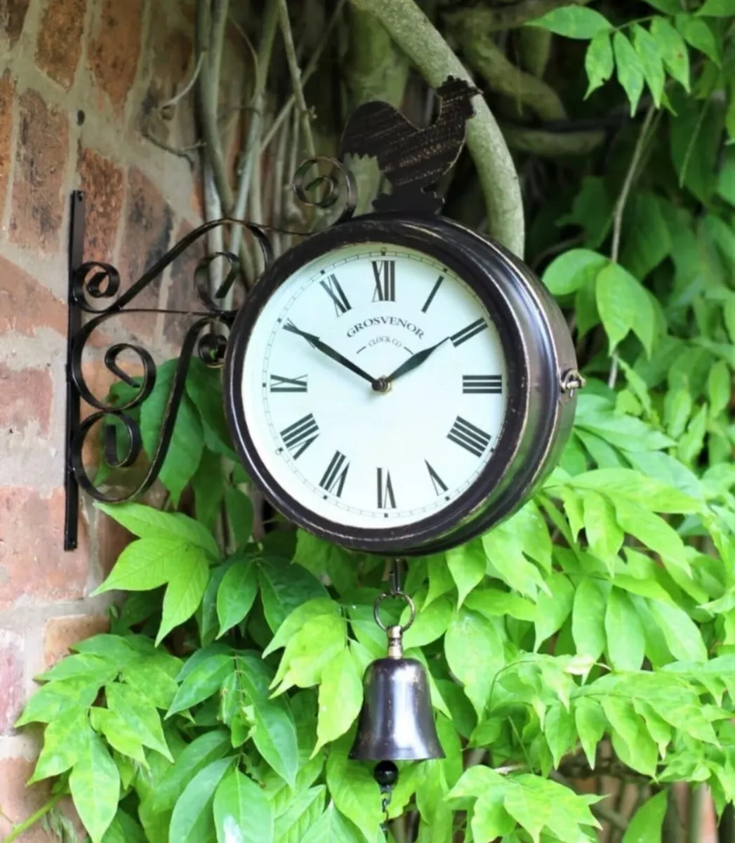 NEW Double Sided Outdoor Garden Clock - Image 2