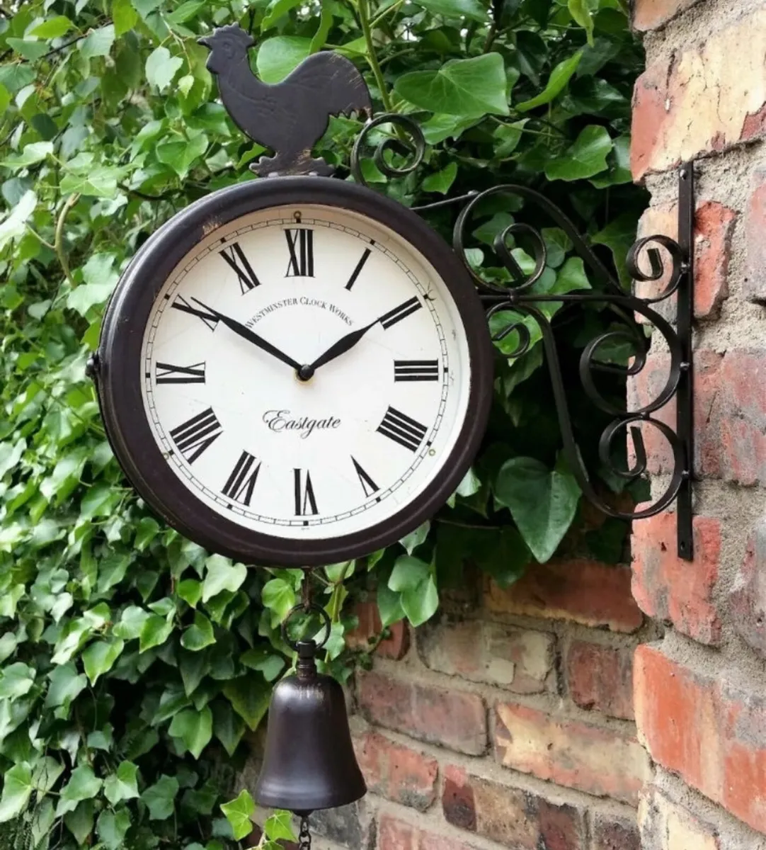 Outdoor Garden Wall Clock Double Sided NEW - Image 2