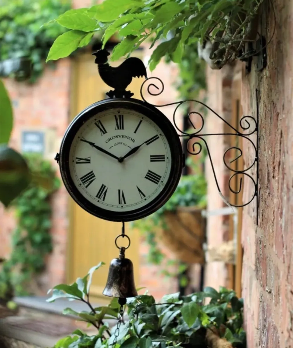 Outdoor Garden Wall Clock Double Sided NEW - Image 3