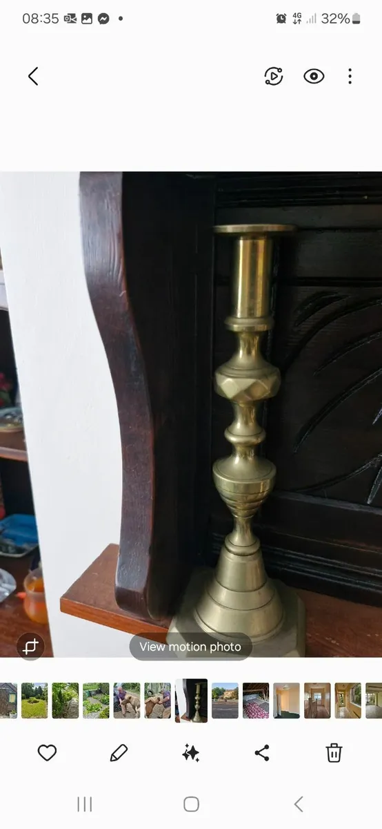 Brass candlestick holder