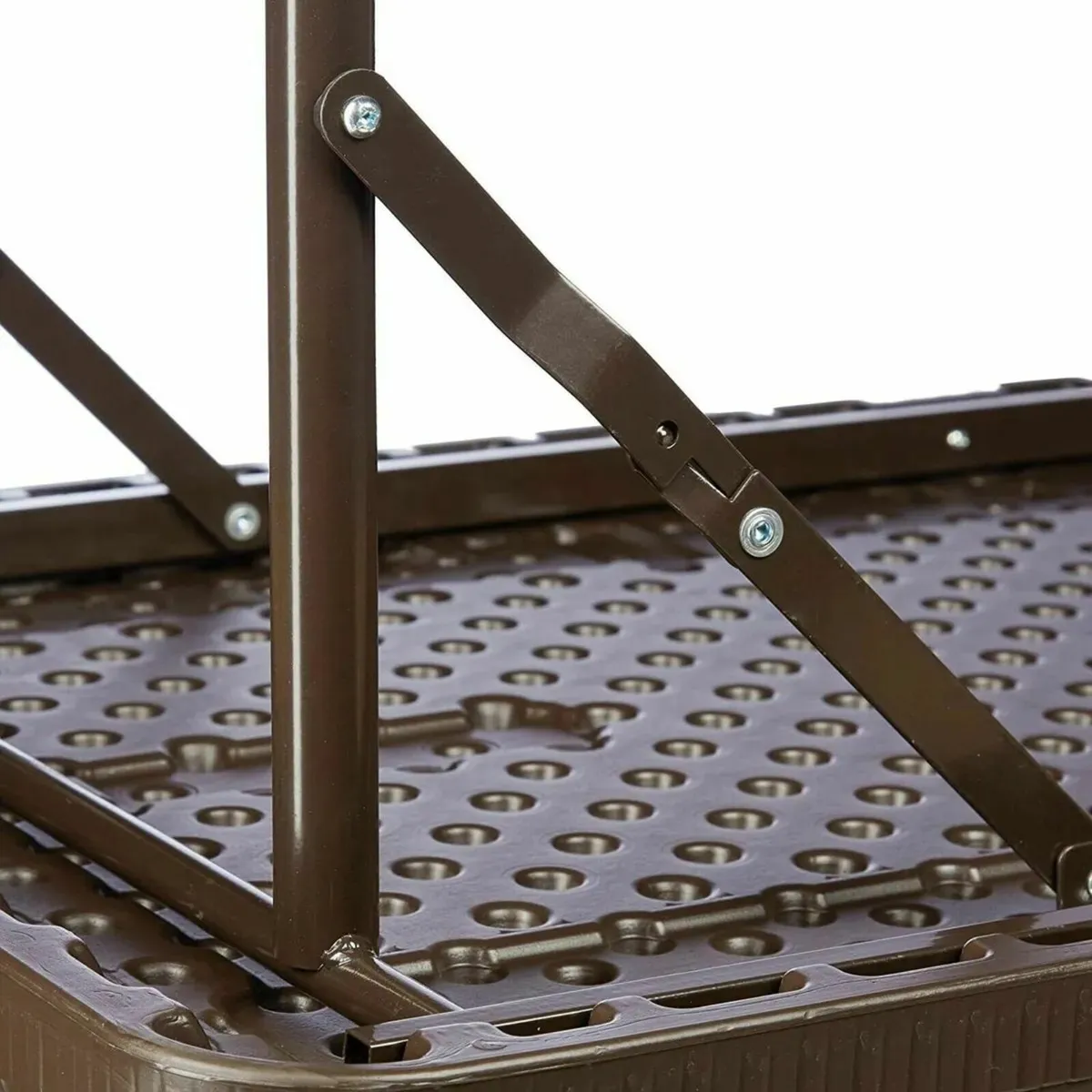 Rattan Look Weatherproof Folding Garden Table - Image 3