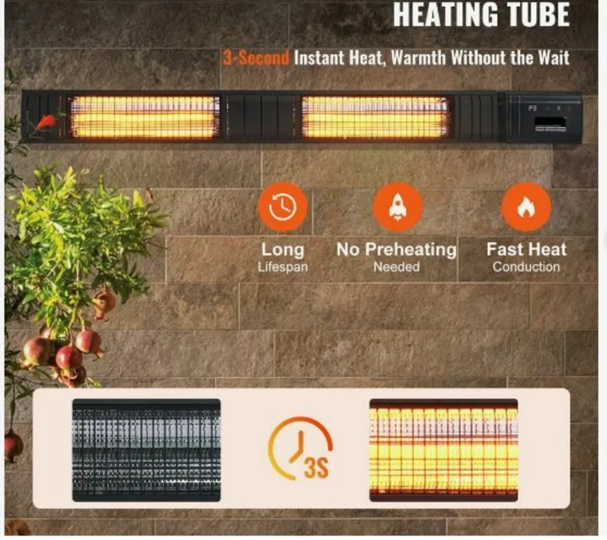 Infrared Heater 3000W Electric Space Heater - Image 2