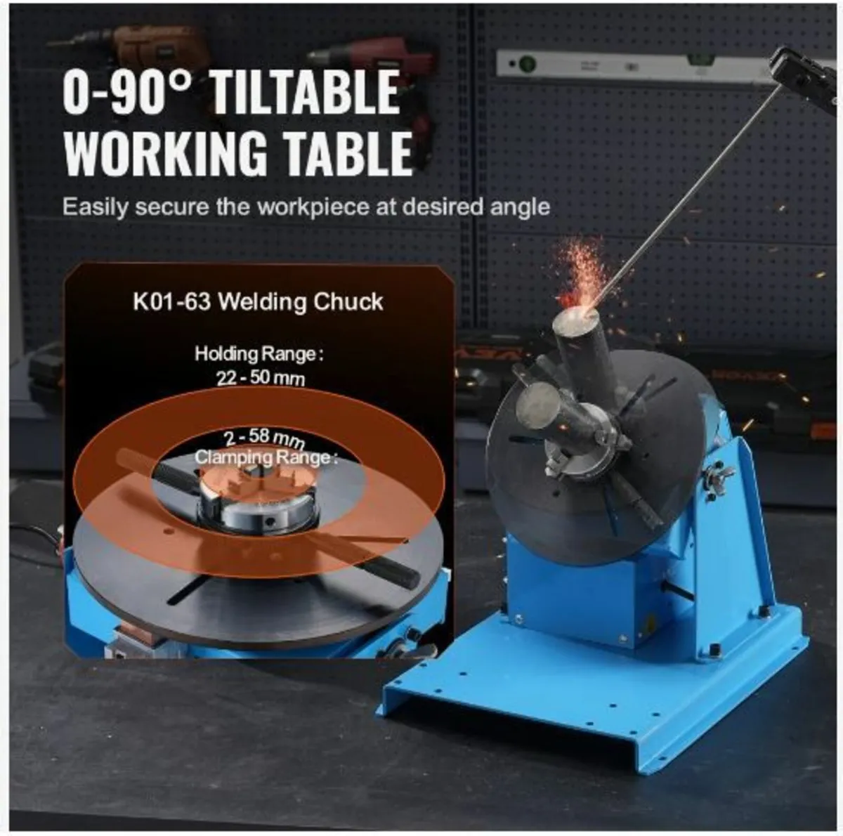 10KG Rotary Welding Positioner 0-90° Positioning - Image 3