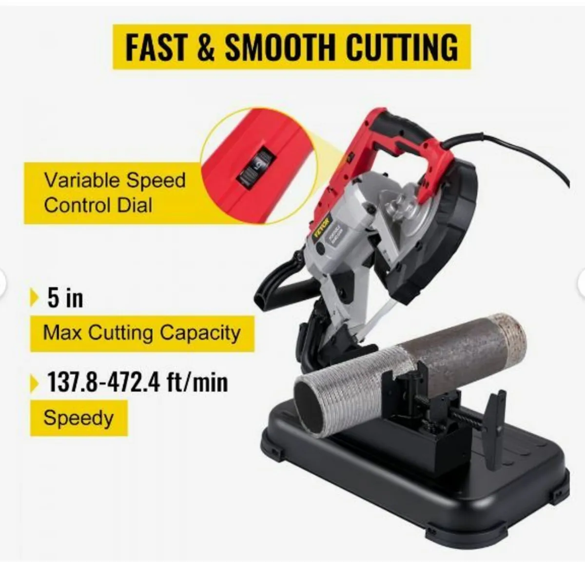 Portable Band Saw, with Removable Alloy Steel Base - Image 2