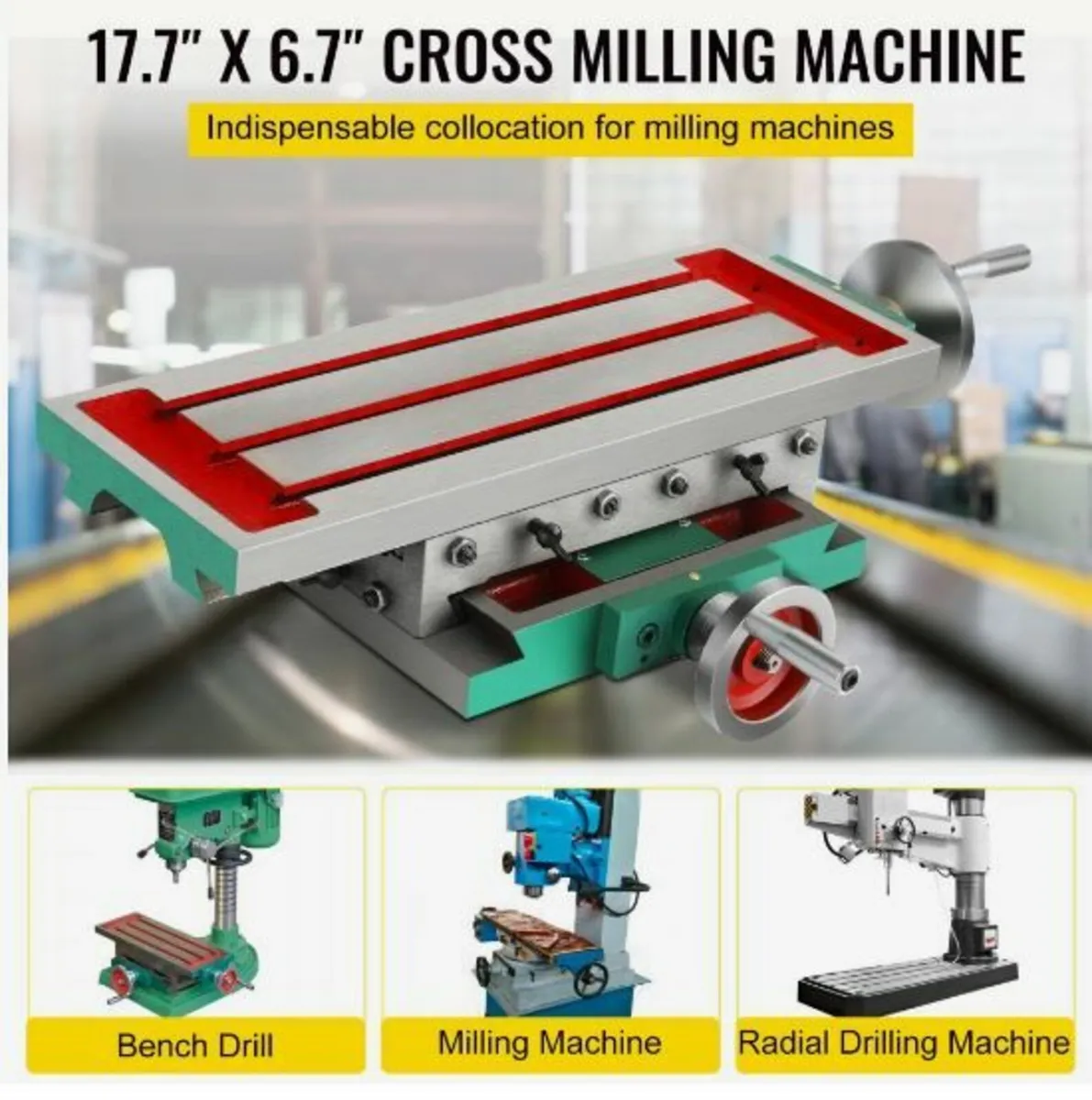 Milling Table 17.7×6.7Inch Compound Slide - Image 3
