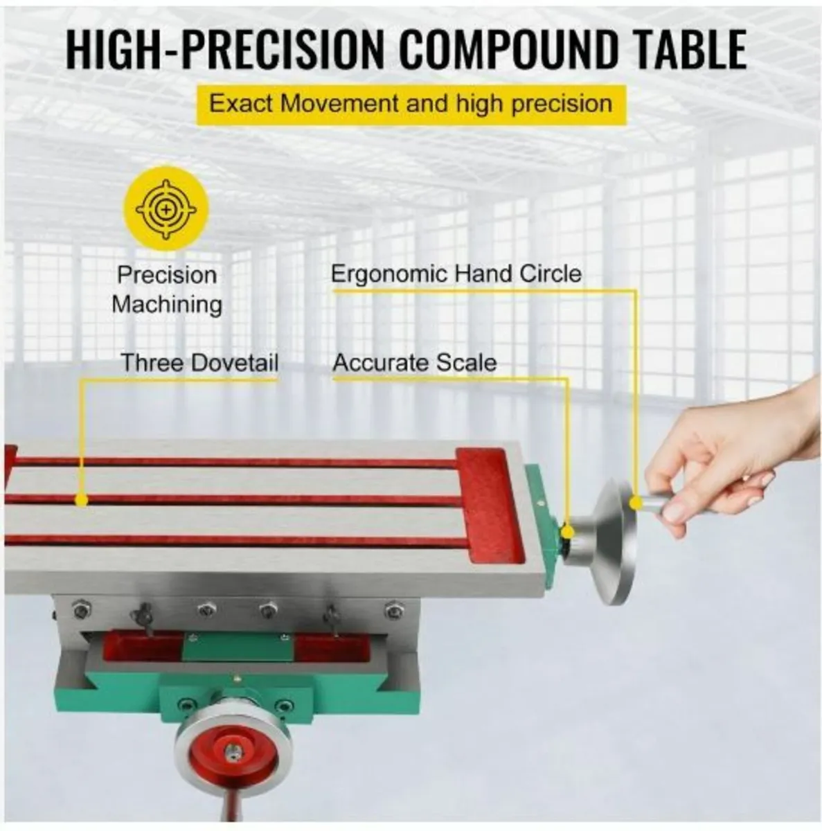 Milling Table 17.7×6.7Inch Compound Slide - Image 4