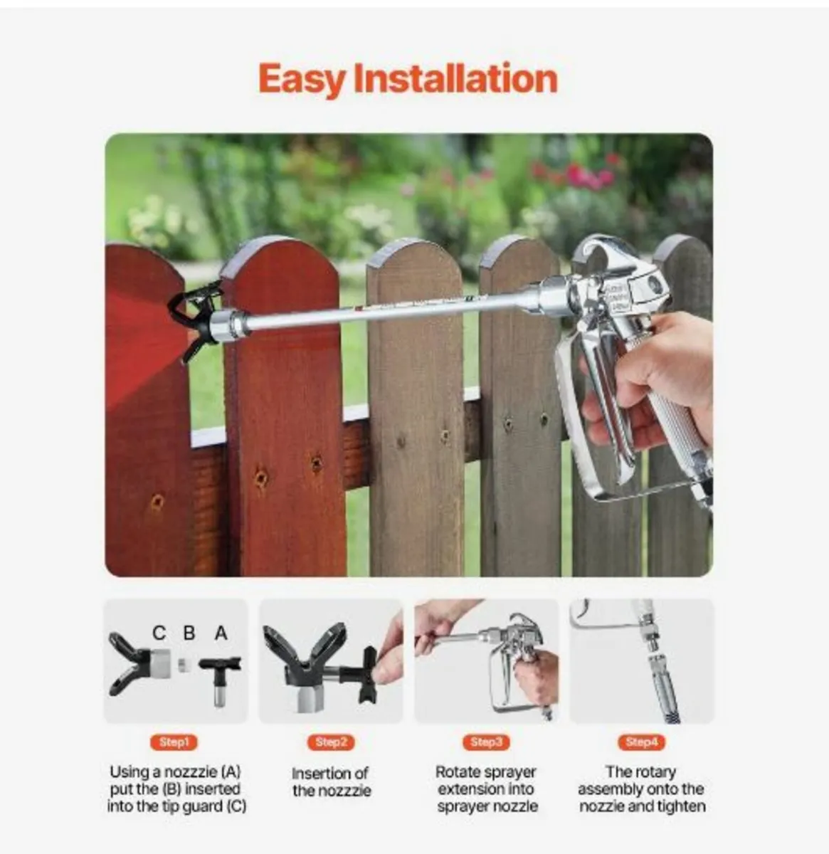 Airless Paint Spray Gun and Hose Kit 3600PSI - Image 4