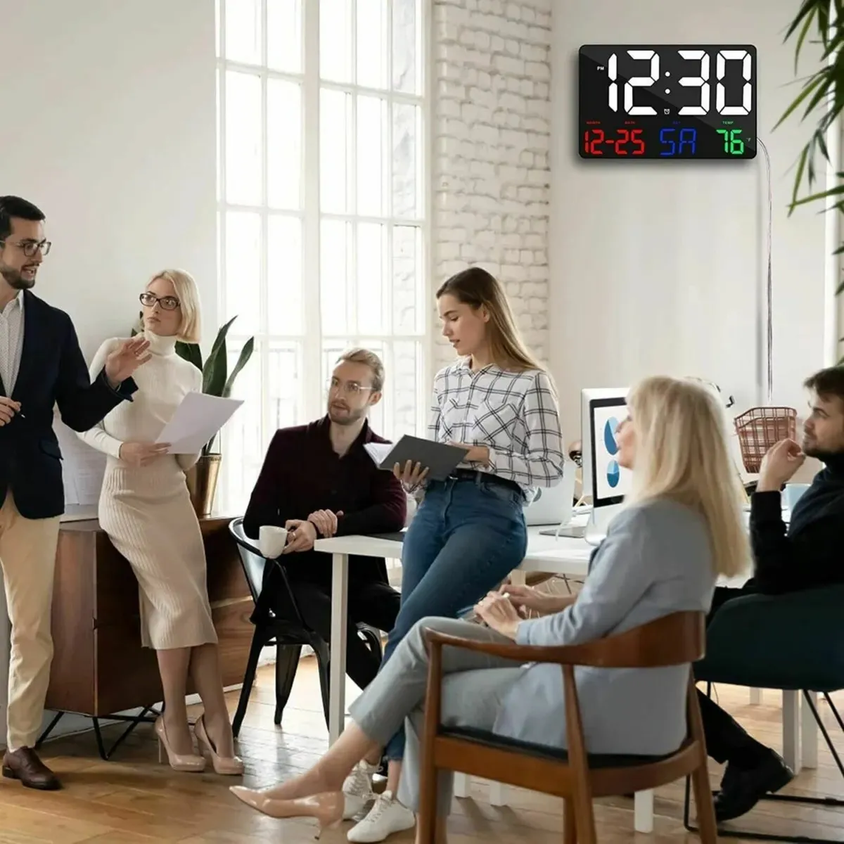 Digital LED Clock with Calendar and Alarm 11.5 - Image 4