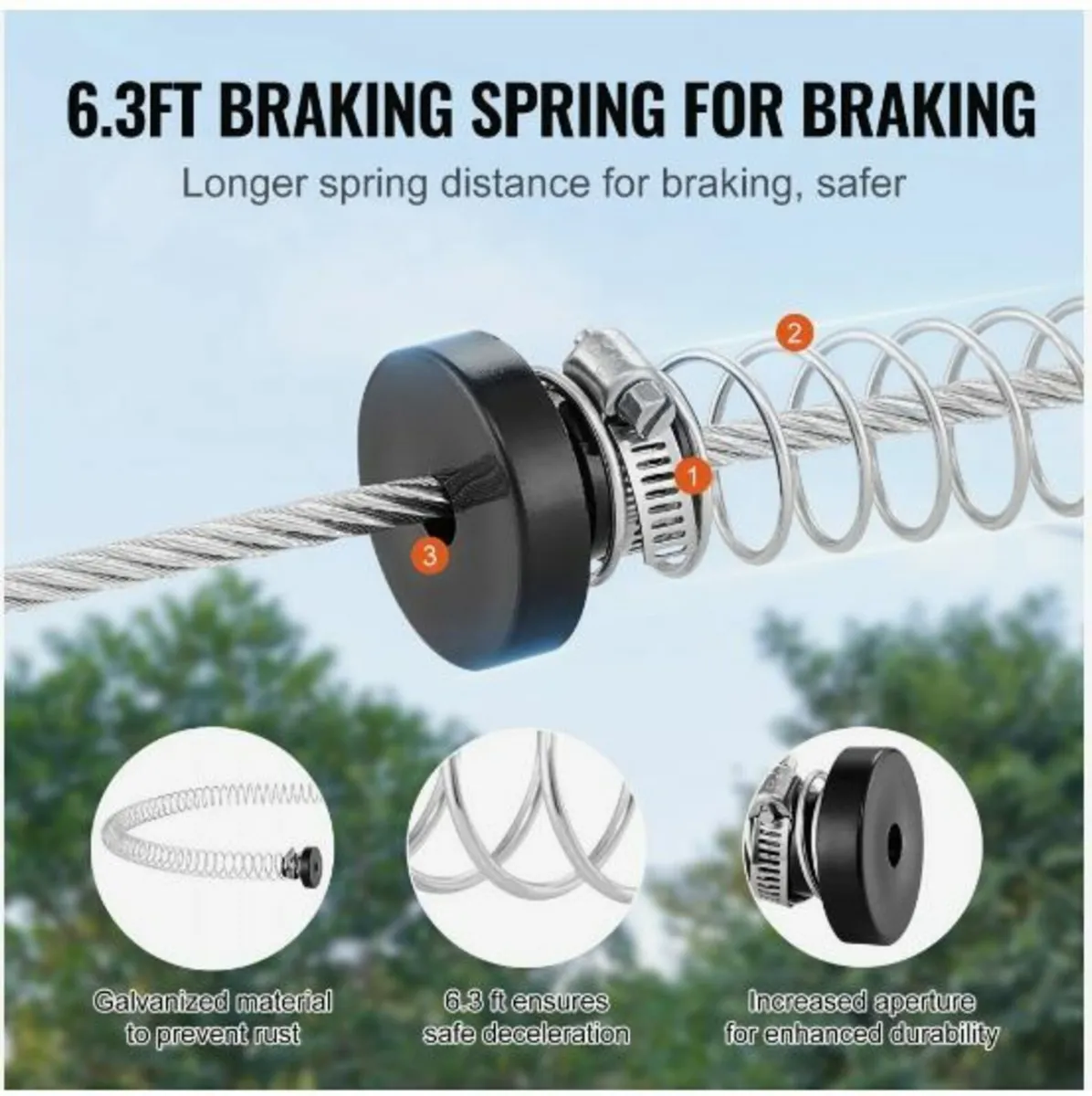 Zipline Kit for Kids and Adult, 120 ft Zip Line - Image 4