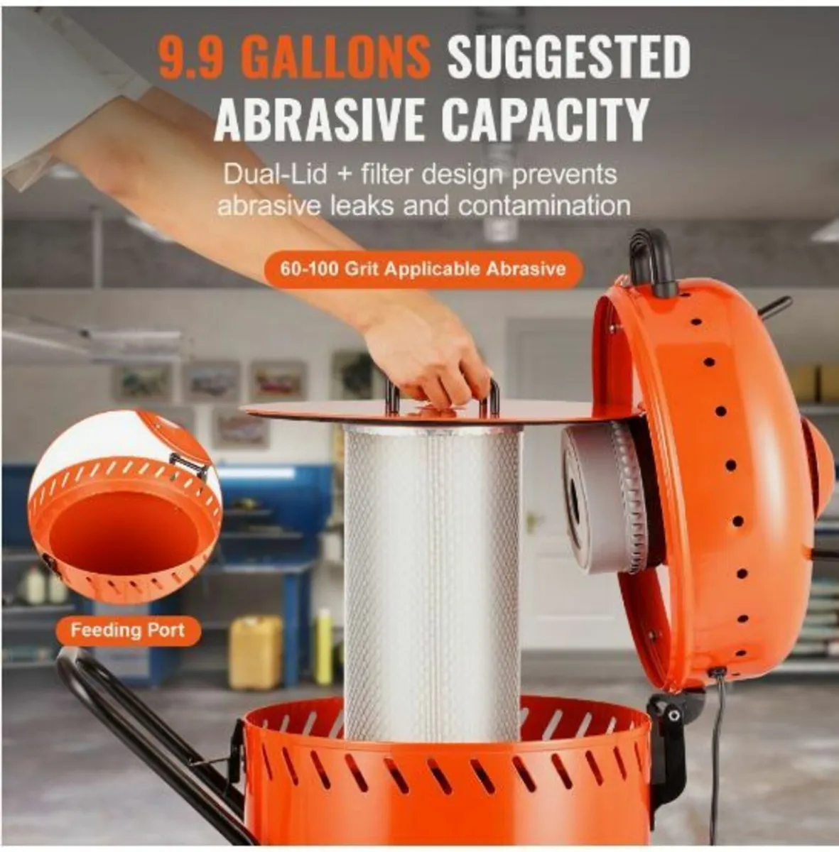 28 Gal Vacuum Sand Blaster Dustless Sandblaster - Image 3