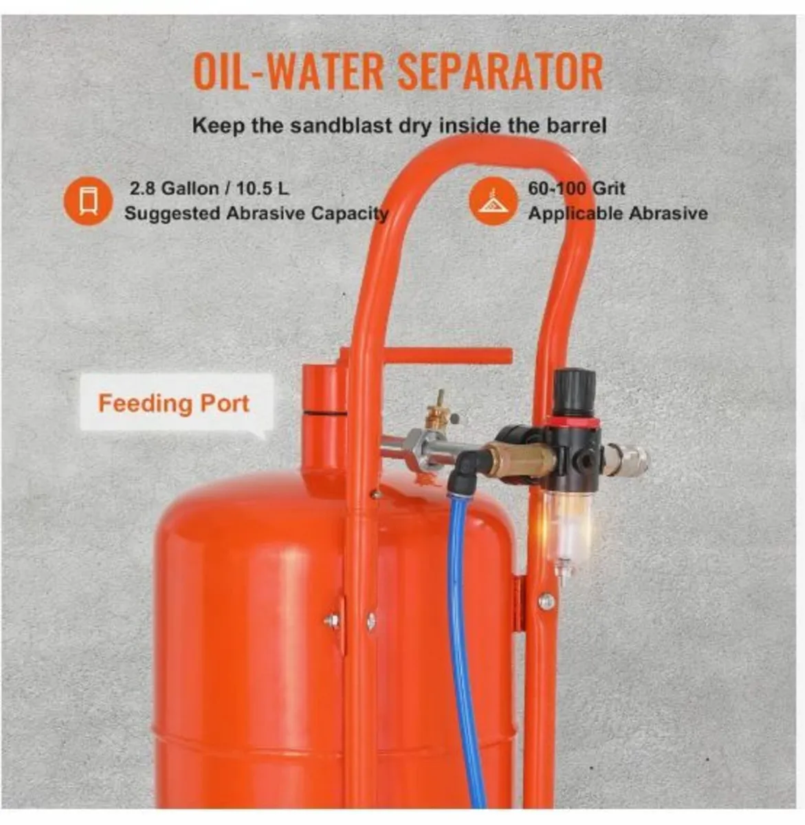 5 Gallon Sand Blaster 60-110 PSI High - Image 3