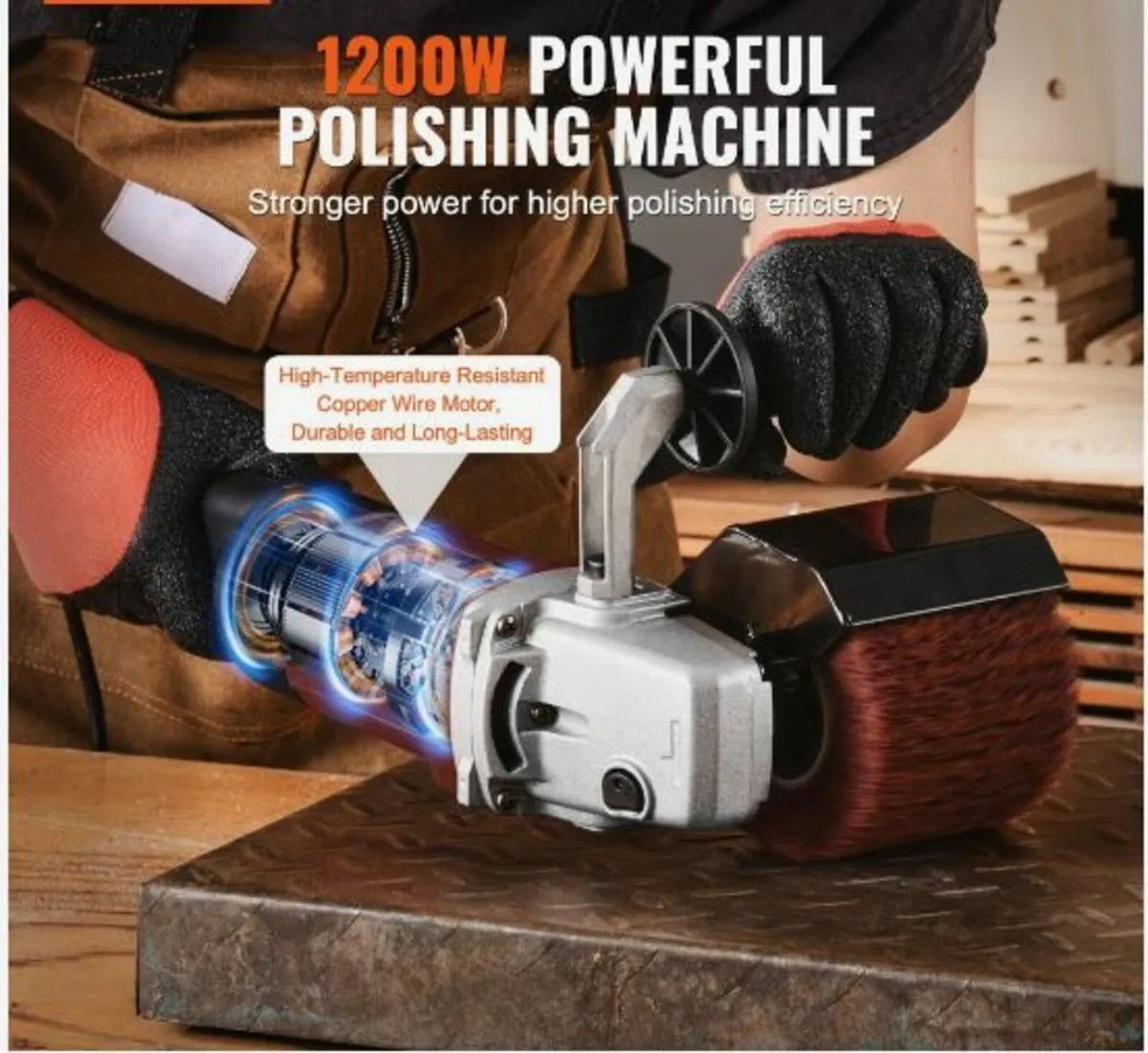 Burnishing Polishing Machine 1200W 6-Speed - Image 2