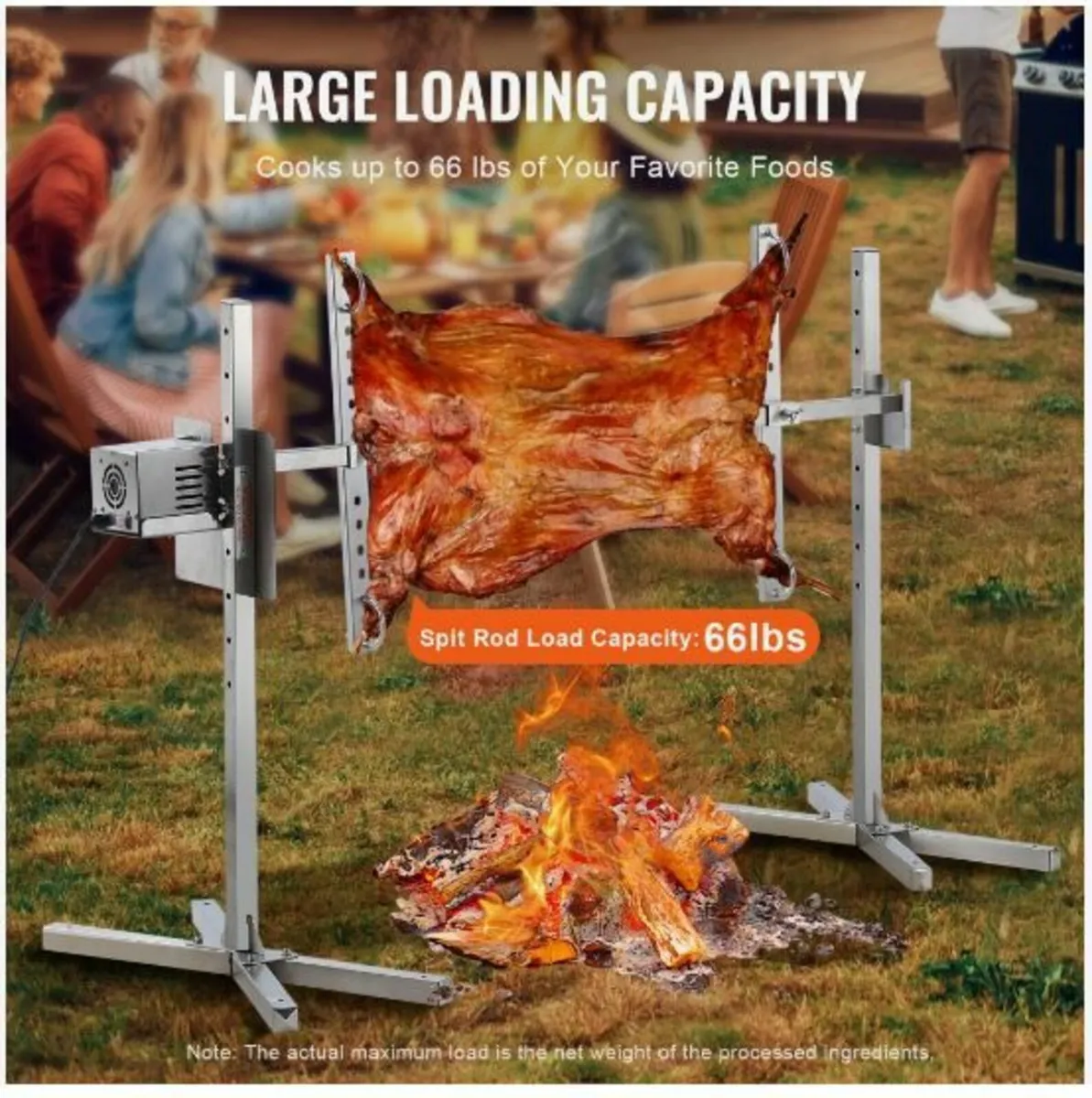 46" Electric BBQ Rotisserie Grill Kit - Image 3