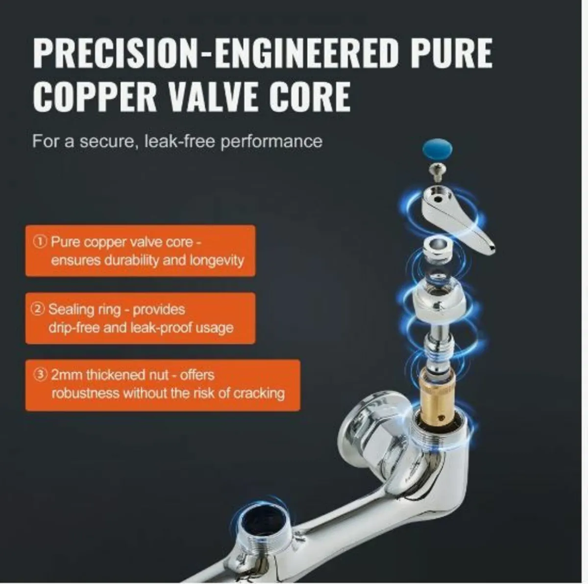Commercial Faucet with Pre-Rinse Sprayer - Image 4