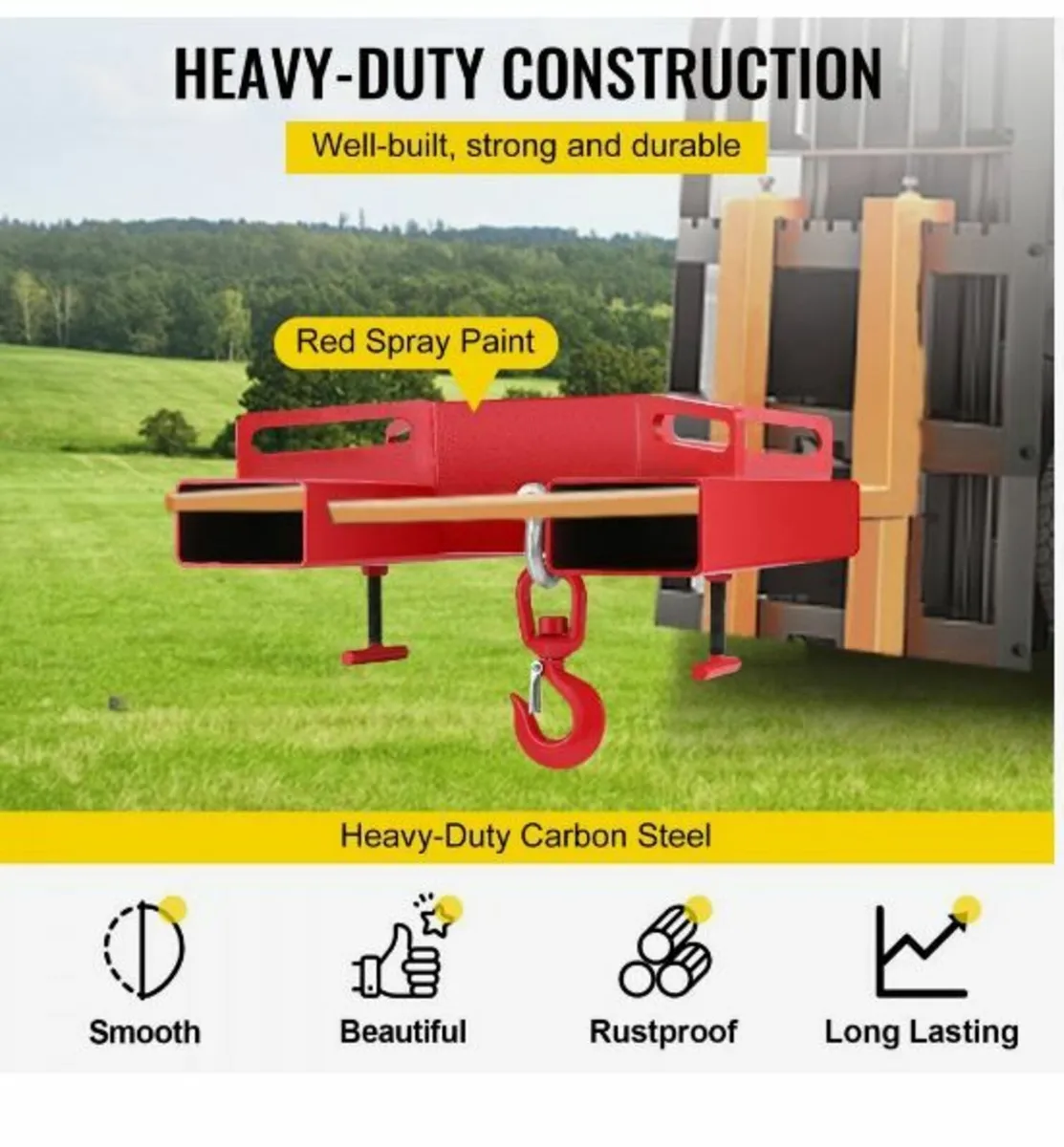 3 Ton Forklift Lifting Hook 6000 - Image 2
