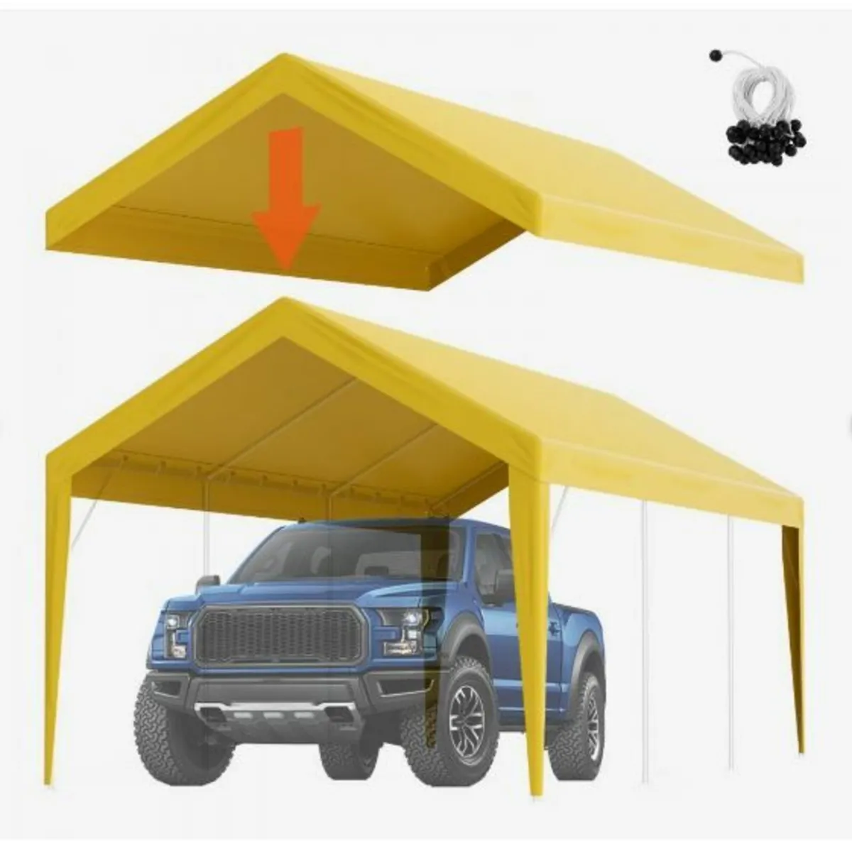 Carport Replacement Canopy Cover 10 x 20 ft - Image 1