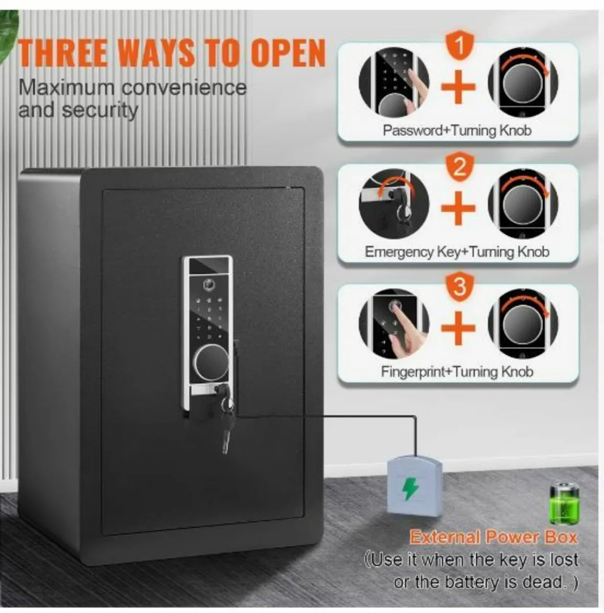 Safe, 2.2 Cubic Feet Home Safe, Steel Security - Image 4