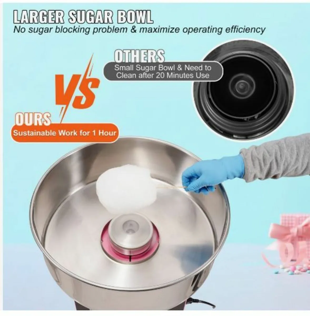 Commercial Cotton Candy Machine Sugar Floss - Image 1