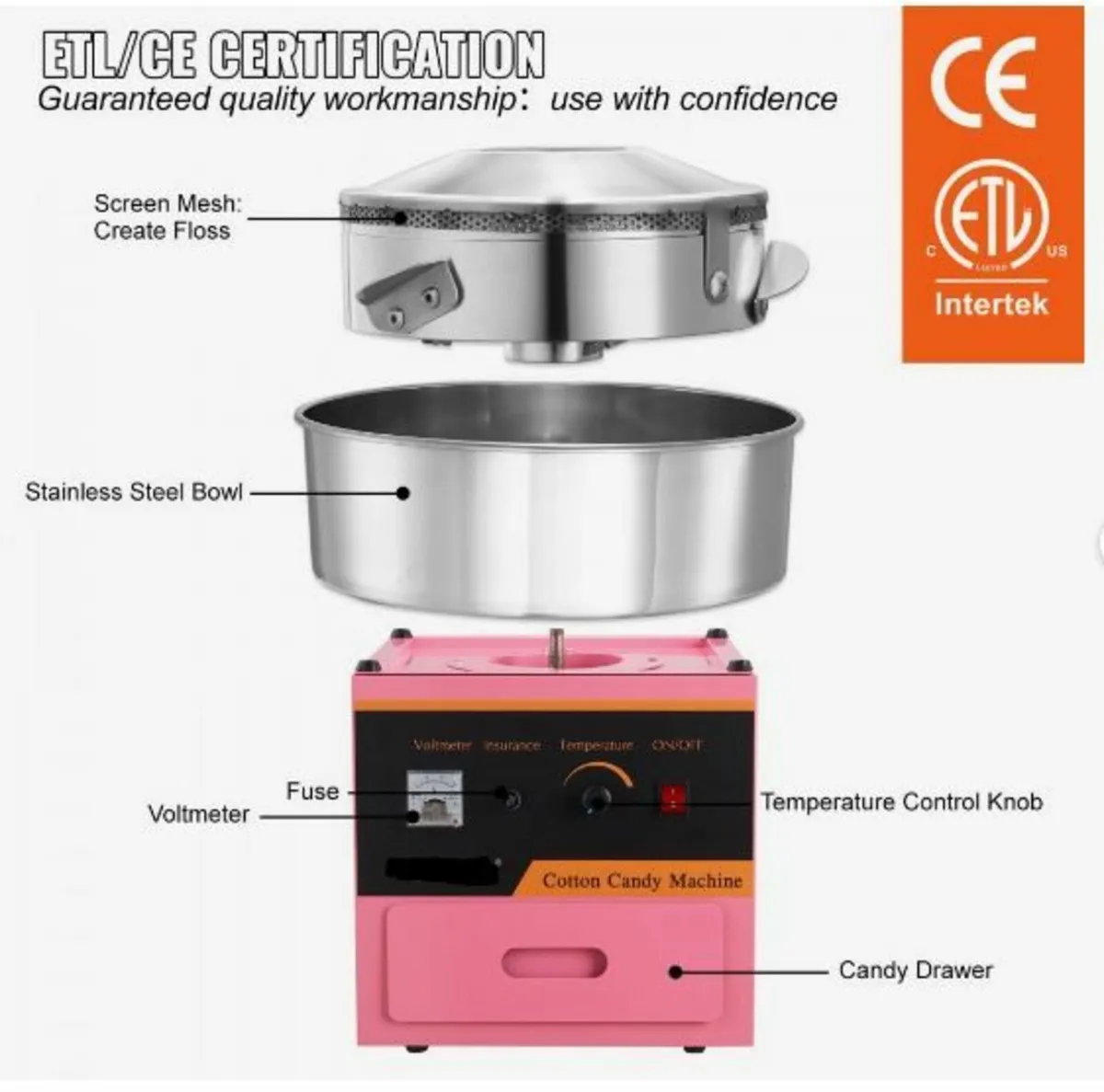 Commercial Cotton Candy Machine Sugar Floss - Image 2