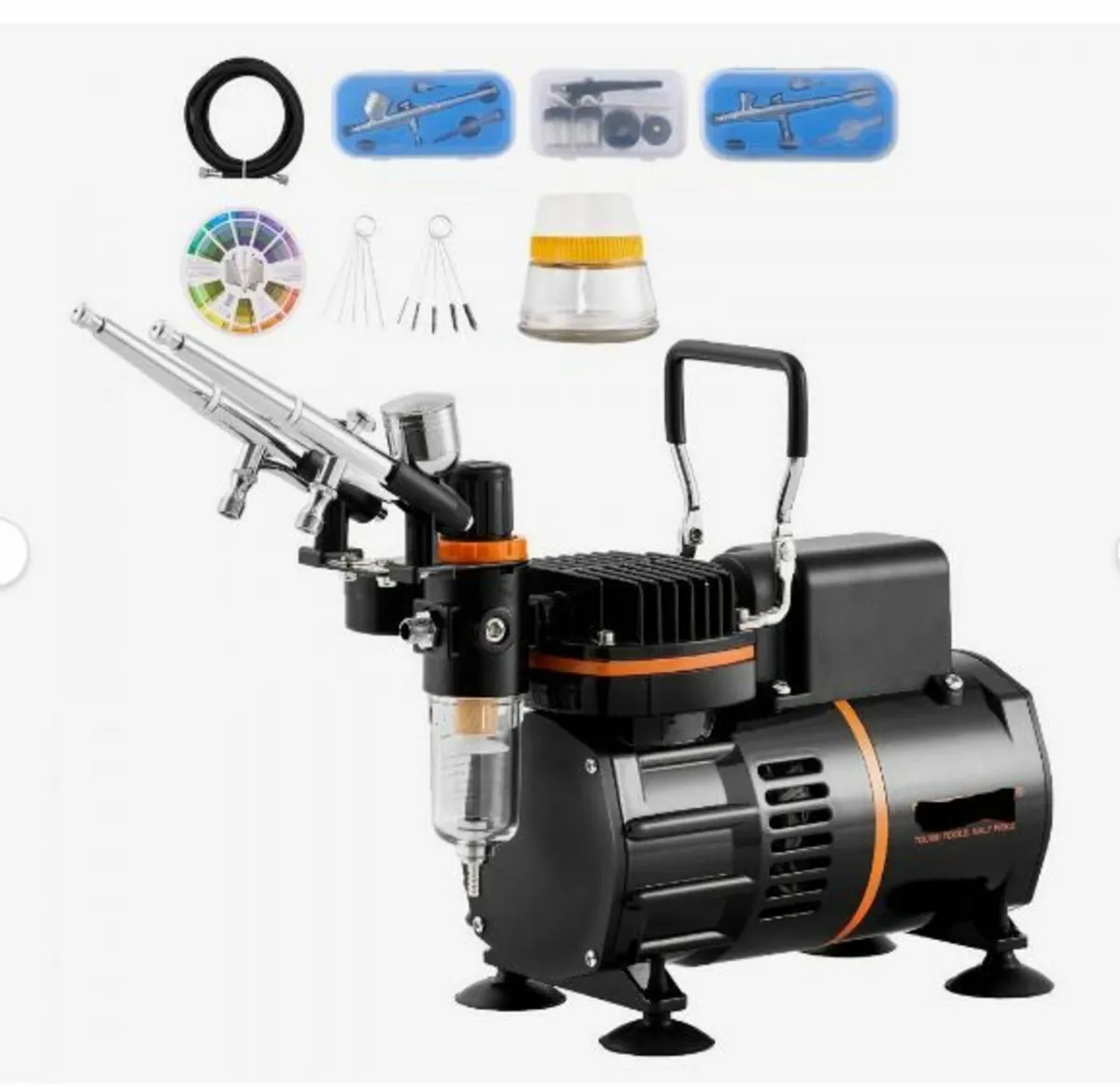 Airbrush Kit Dual Fan Air Compressor - Image 1
