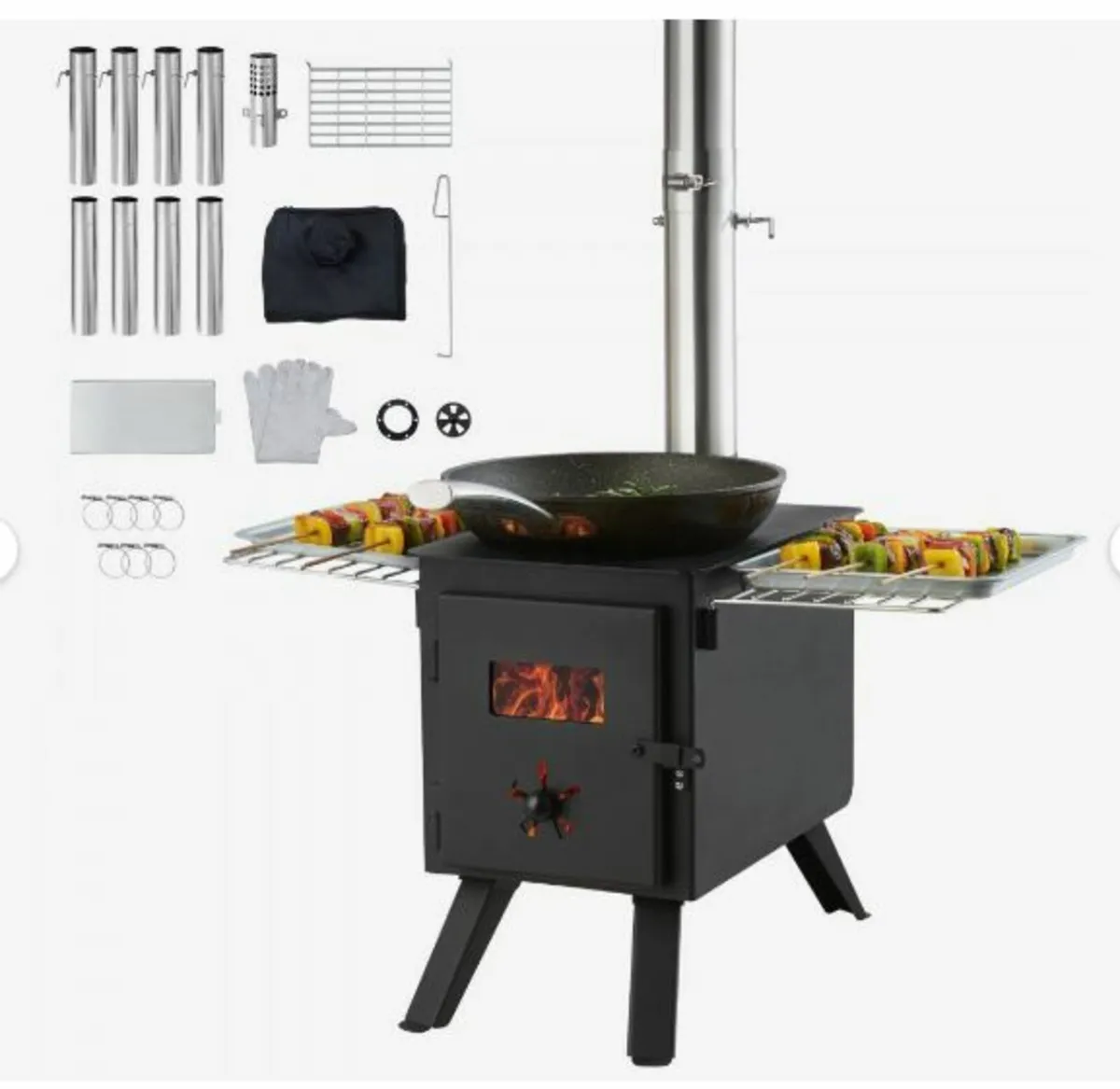 Wood Stove, 86 inch, Alloy Steel Camping - Image 1