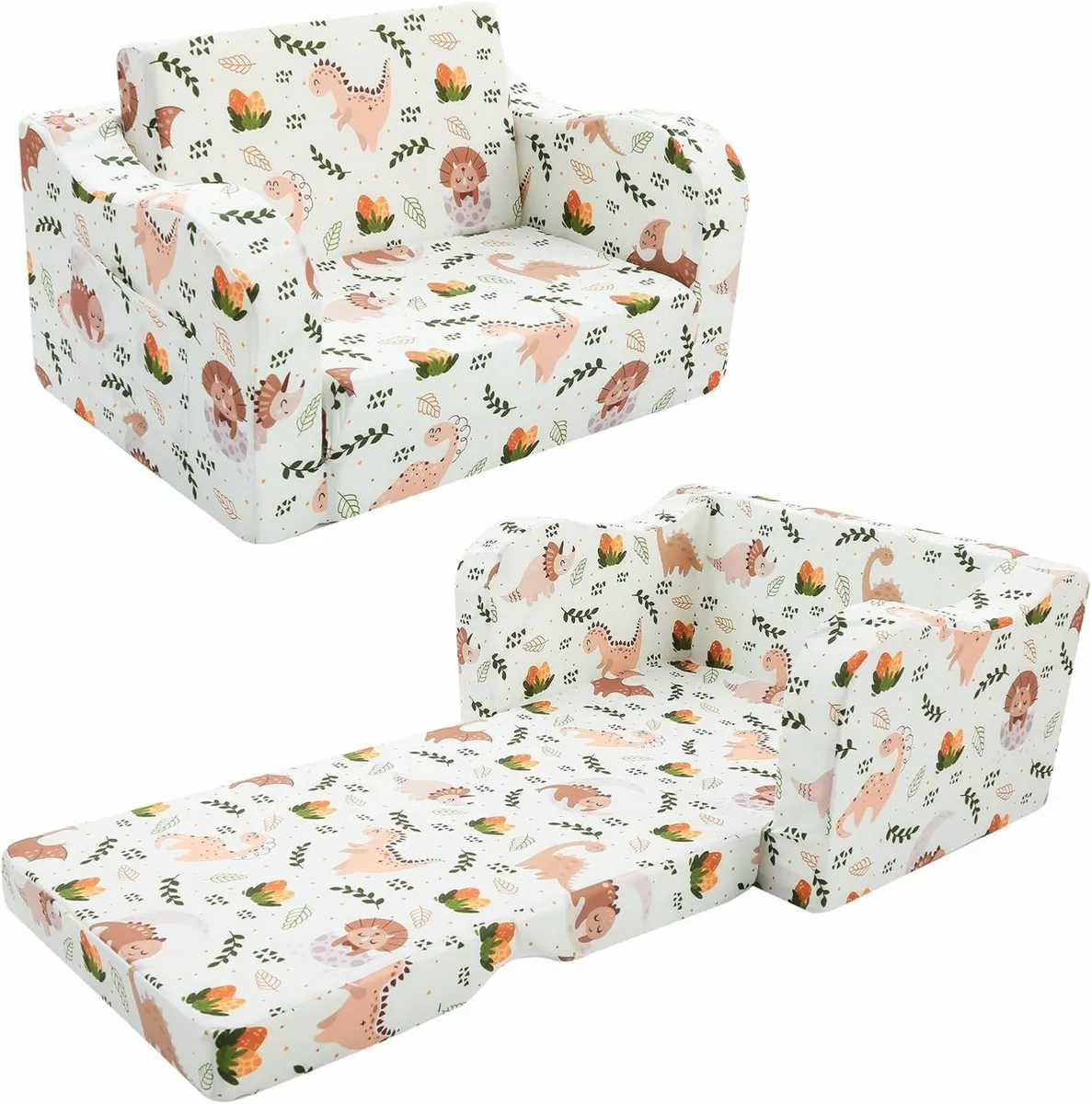 Kids Couch, Folding Toddler Chair Comfy Toddlers - Image 1