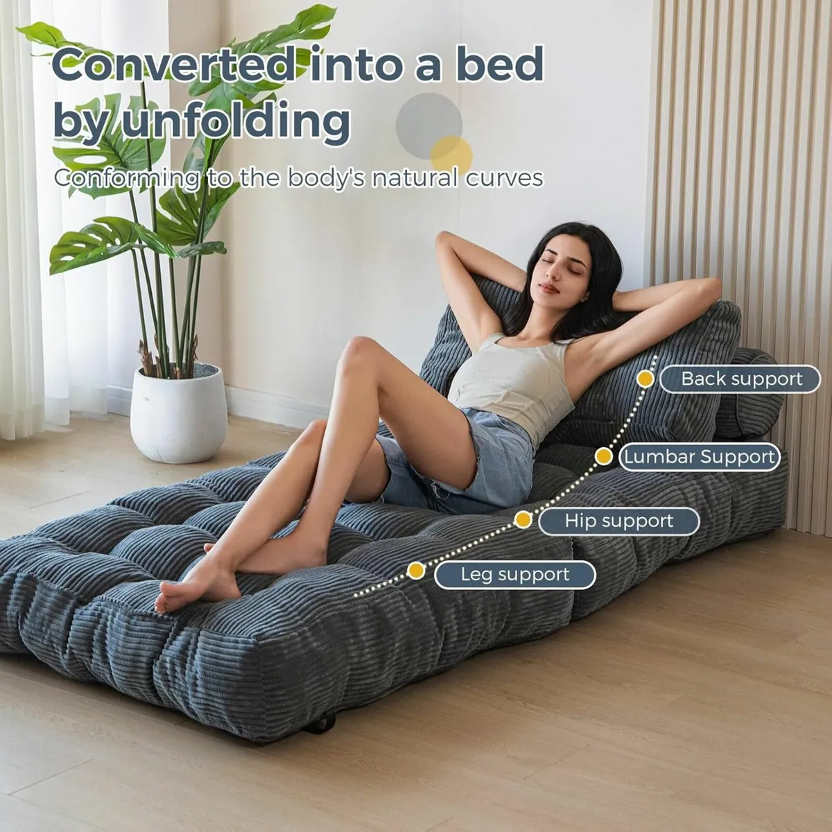 Folding Sofa Bed, Sleeper Chair Pilow Matress - Image 1