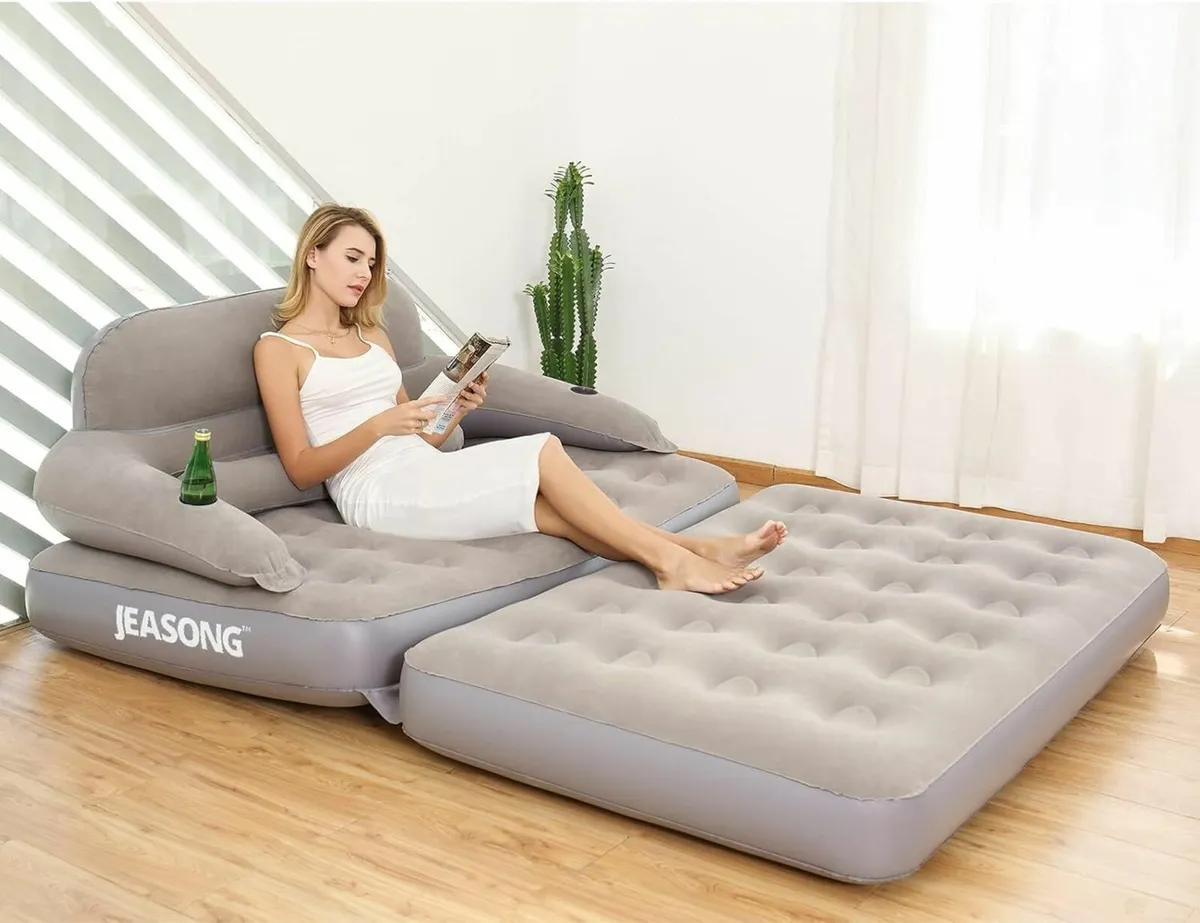 Inflatable Chair Air Couch bed Air Pump, Camping - Image 1