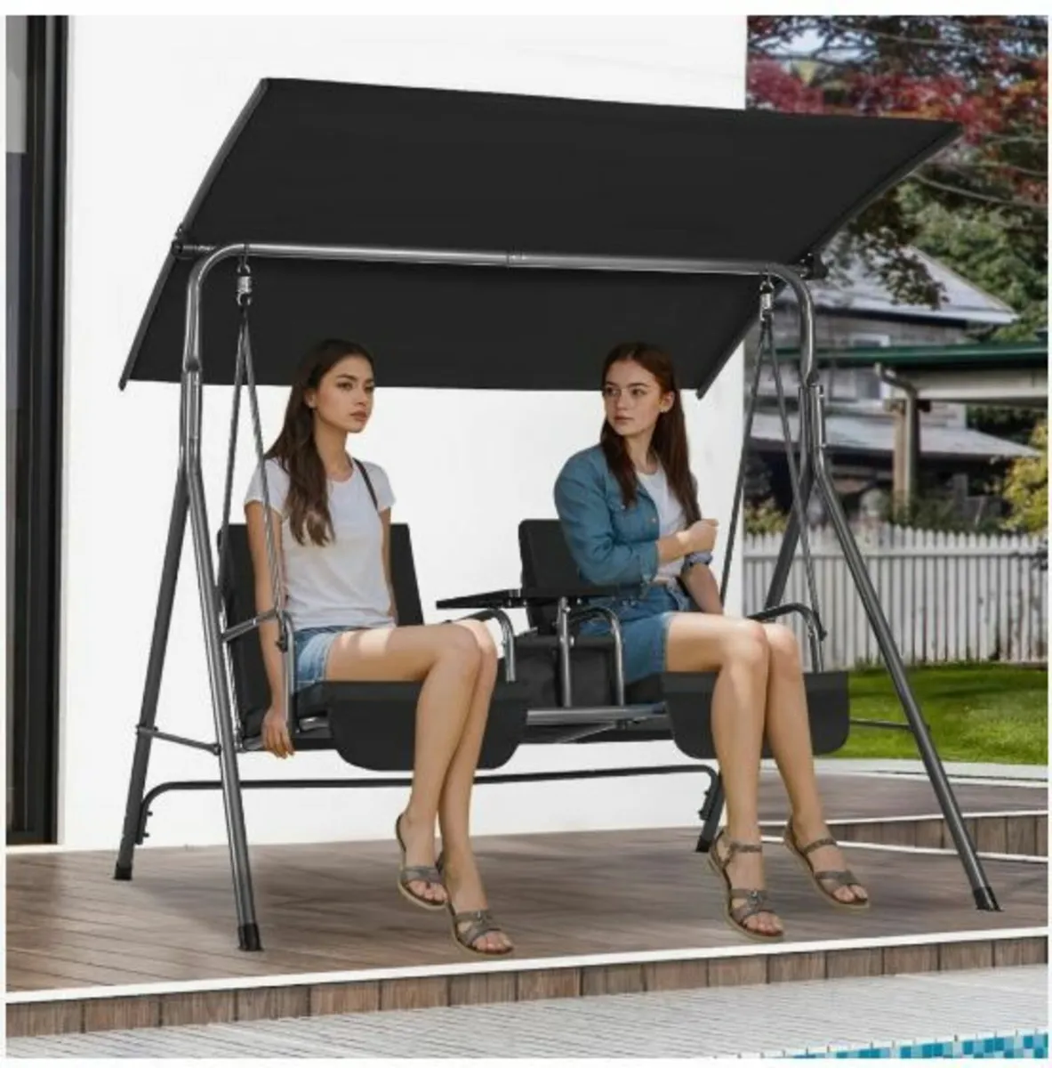 2-Seat Patio Swing Chair Outdoor - Image 4