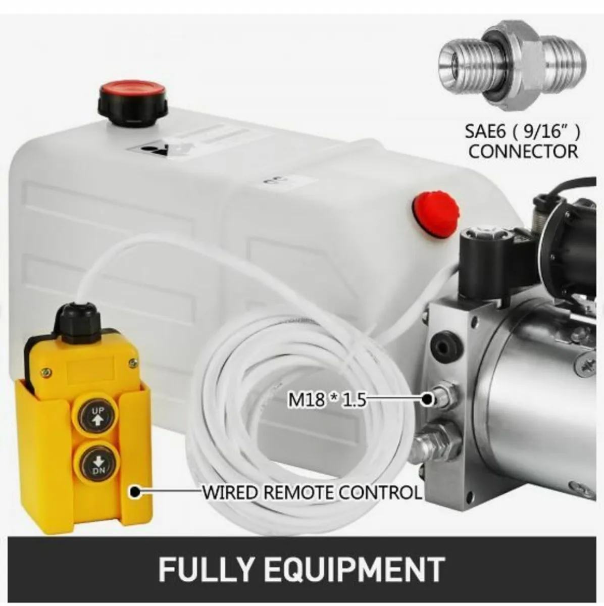 Electric Hydraulic Pump 7l Single Acting Plastic - Image 2