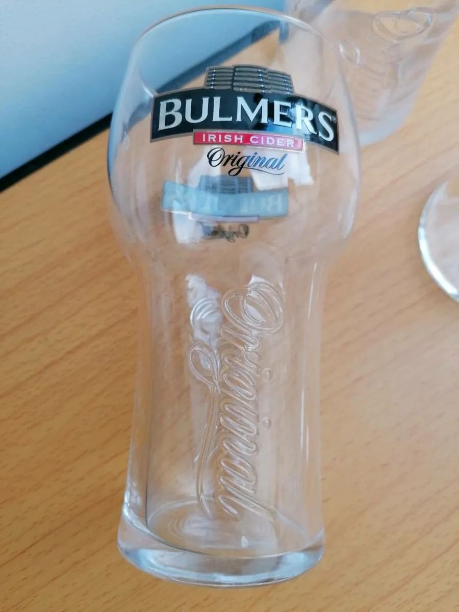 6 x Bulmers Cider Beer Pint Glasses - Image 2