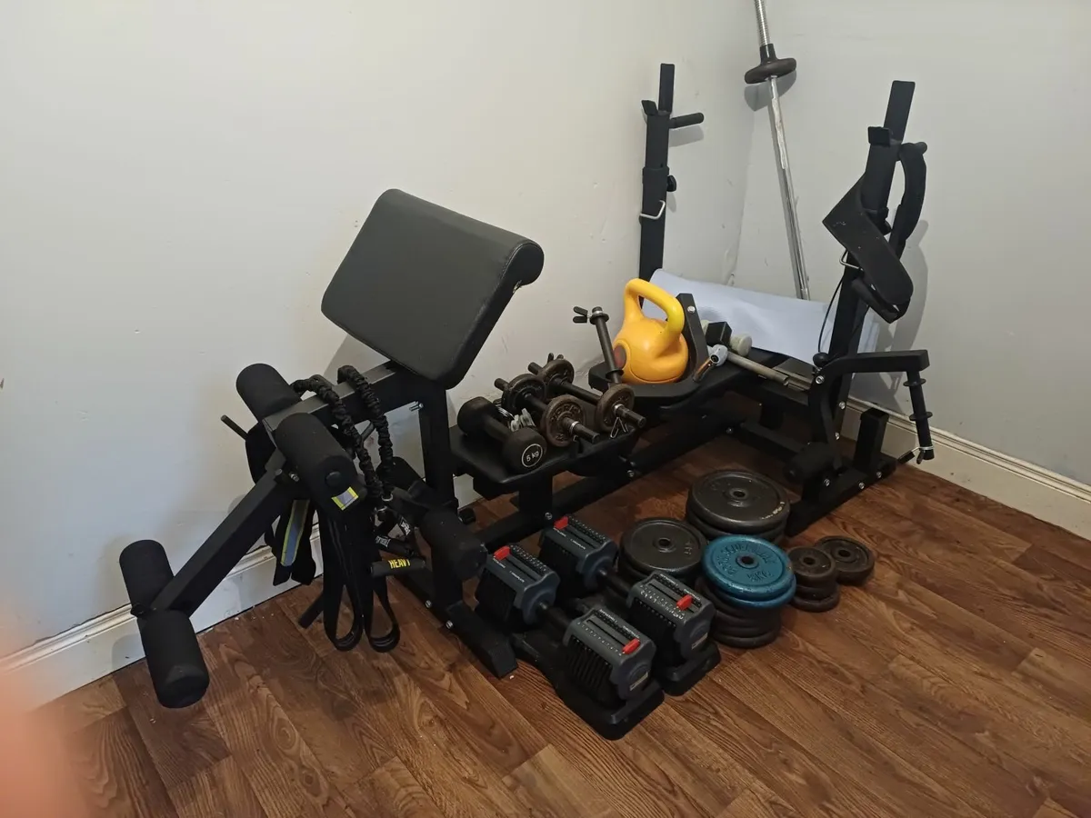 All in 1 bench and weights - Image 1