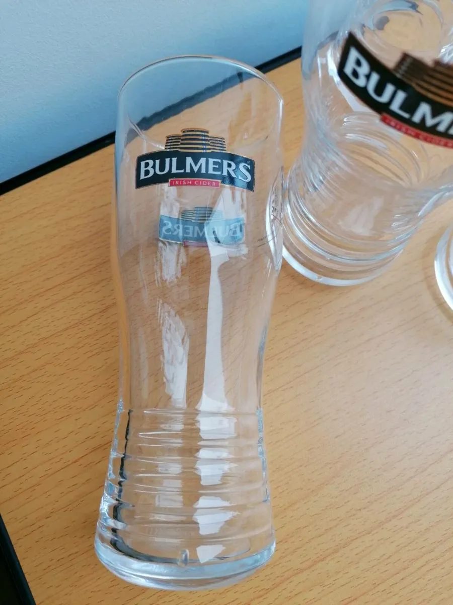 6 x Bulmers Cider Beer Pint Glasses - Image 2