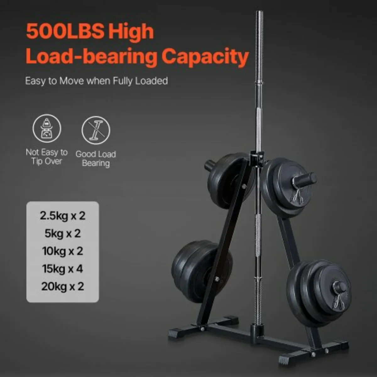 Weight Plate Rack Weight Plate Tree Home Gym Barbe - Image 3