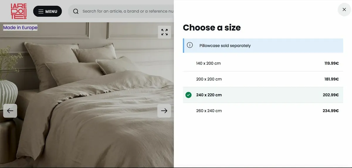 NEW :: ELINA LINEN KING DUVET SET + FITTED SHEET - Image 2