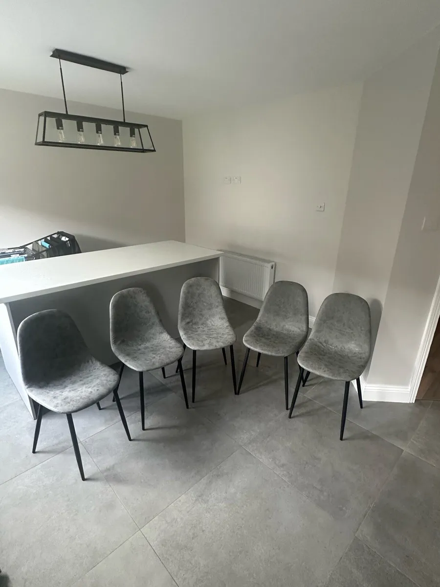 5 grey Kitchen chairs - Image 1