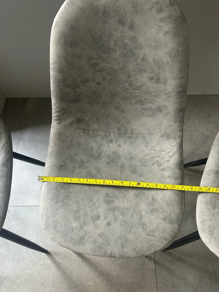 5 grey Kitchen chairs - Image 3