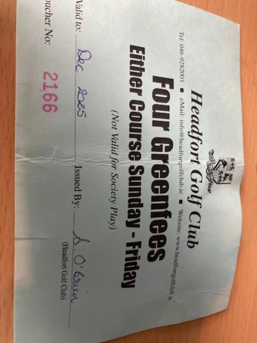 Golf greenfees Headfort
