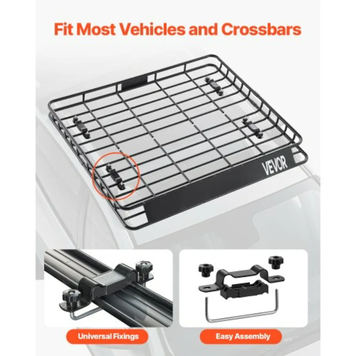 Roof Rack Cargo Carrier Basket 43 x 50 x 4.1 in Ca - Image 2