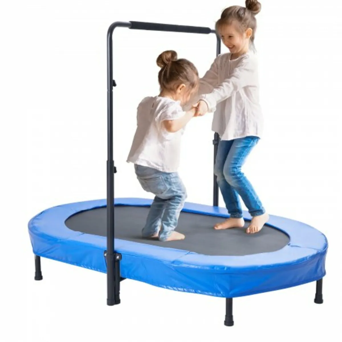 56" Trampoline for Kids Foldable Mini Toddler Tram - Image 1