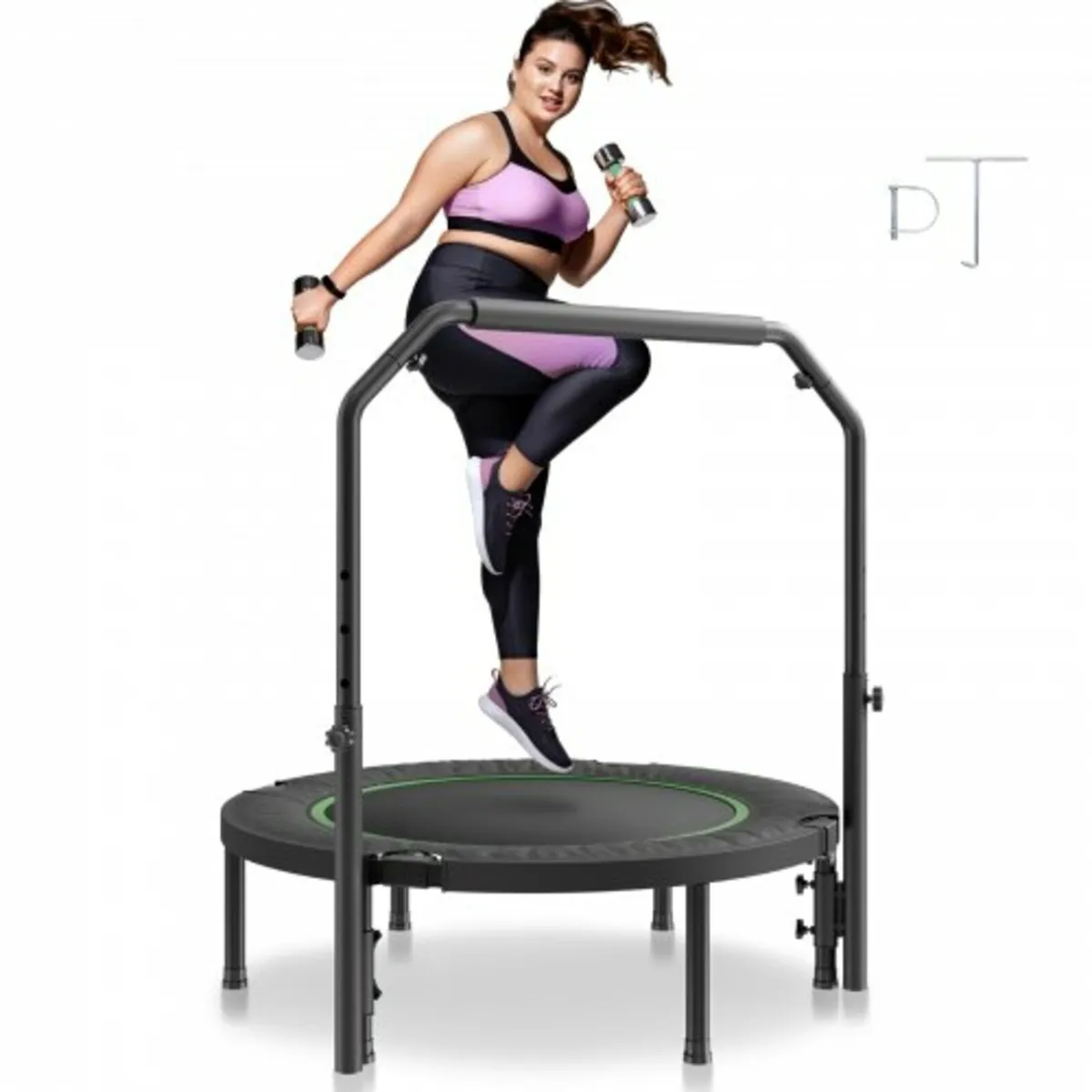 40" Foldable Mini Fitness Trampoline Adults Exerci - Image 1