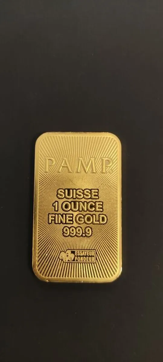 1oz Gold Bar PAMP Suisse Minted, coin - Image 1